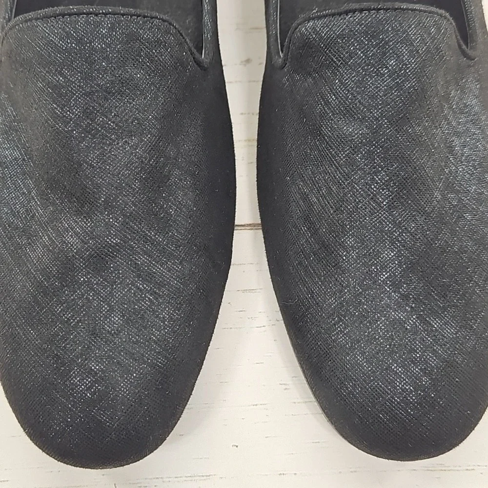 Vionic Willa II Womens Size 9.5 Black Sparkle Leather Comfort Loafers Flat Shoes